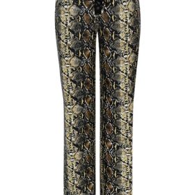 Serina Snake Print Vegan Leather Trousers - Image 2