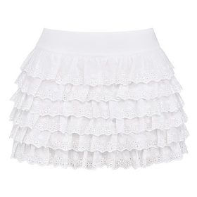 Fifi White Layered Mini Skirt - Image 2