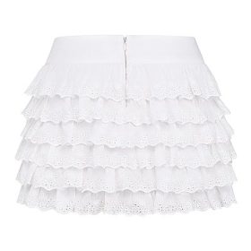 Fifi White Layered Mini Skirt - Image 4