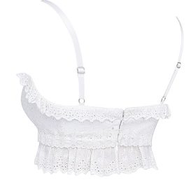 Federica White Broderie Anglais Bralette Top - Image 3