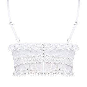 Federica White Broderie Anglais Bralette Top - Image 4