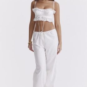 Federica White Broderie Anglais Bralette Top - Image 7