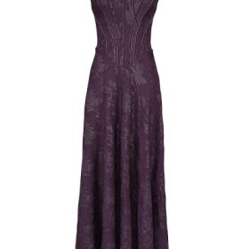 Esme Grape Lurex Chiffon Maxi Dress - Image 2