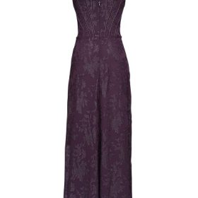 Esme Grape Lurex Chiffon Maxi Dress - Image 4