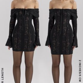Sadie Black Floral Lace Off Shoulder Mini Dress - Image 11