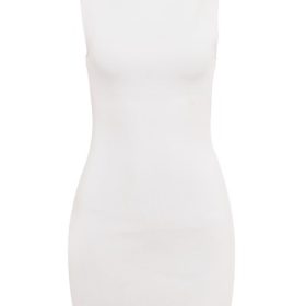 Laguna White Stretch Knit Mini Dress - Image 2