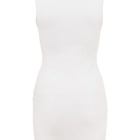 Laguna White Stretch Knit Mini Dress - Image 4