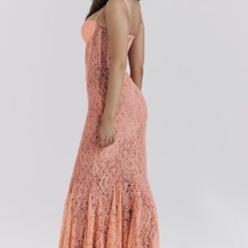 Cordelia Sorbet Lace Godet Maxi Dress - Image 9