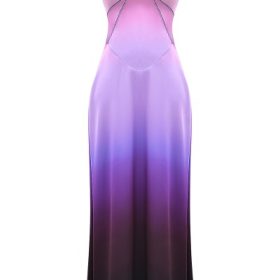 Anabella Ombre Print Lace Up Maxi Dress - Image 2
