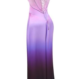 Anabella Ombre Print Lace Up Maxi Dress - Image 3