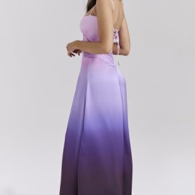 Anabella Ombre Print Lace Up Maxi Dress - Image 9