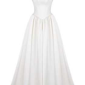 Lillianna Ivory Italian Satin Corset Bridal Gown - Image 2