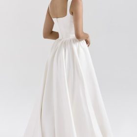 Lillianna Ivory Italian Satin Corset Bridal Gown - Image 10