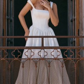 Lillianna Ivory Italian Satin Corset Bridal Gown - Image 11