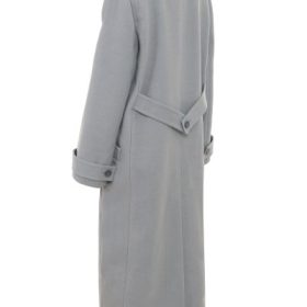 Sander Grey Double Breasted Funnel Neck Coat - Image 3
