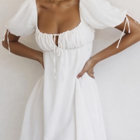 Princess Ivory Georgette Mini Dress