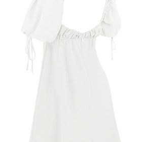 Princess Ivory Georgette Mini Dress - Image 3