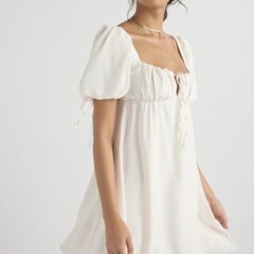 Princess Ivory Georgette Mini Dress - Image 10