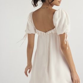 Princess Ivory Georgette Mini Dress - Image 12