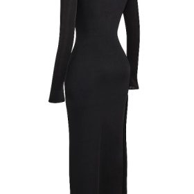 Marella Black Cutout Maxi Dress - Image 3