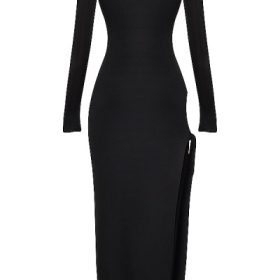 Marella Black Cutout Maxi Dress - Image 4