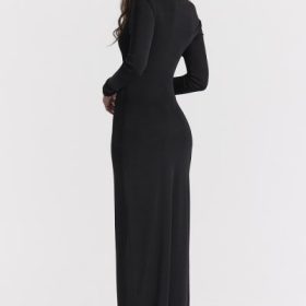 Marella Black Cutout Maxi Dress - Image 15