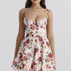 Minimoiselle Italian Rose Print Tulle Mini Dress - Image 5