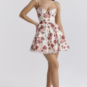 Minimoiselle Italian Rose Print Tulle Mini Dress - Image 7