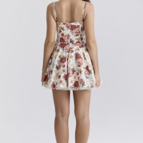 Minimoiselle Italian Rose Print Tulle Mini Dress - Image 12
