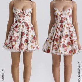 Minimoiselle Italian Rose Print Tulle Mini Dress - Image 17