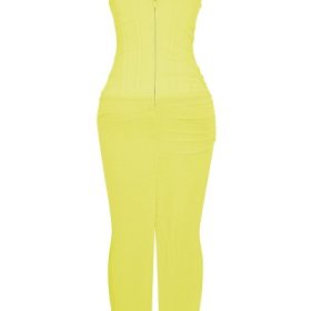 Nalini Acid Lime Corset Maxi Dress - Image 4