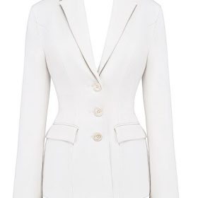 Sariah Ivory Contour Tailored Blazer - Image 2