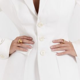 Sariah Ivory Contour Tailored Blazer - Image 11
