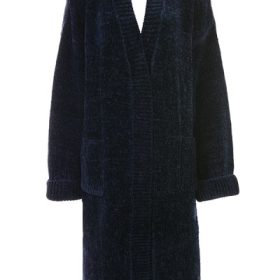 Celine Navy Chenille Slouchy Cardigan - Image 2