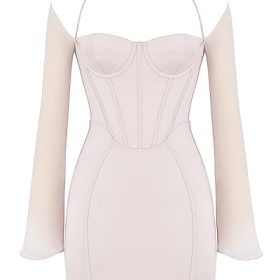 Isra Crystal Satin Corset Mini Dress - Image 2
