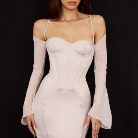 Isra Crystal Satin Corset Mini Dress - Image 5