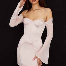 Isra Crystal Satin Corset Mini Dress - Image 8