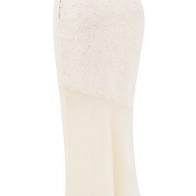 Lana Vintage Cream Cotton Broderie Anglais Maxi Skirt - Image 3
