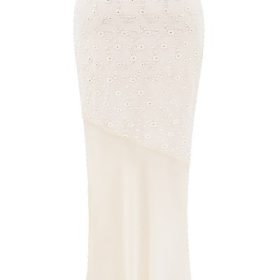 Lana Vintage Cream Cotton Broderie Anglais Maxi Skirt - Image 4