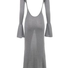 Sancha Steel Metallic Maxi Dress - Image 4