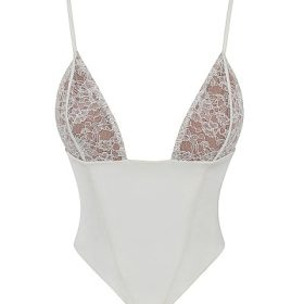 Emilee Ivory Satin and Lace Corset - Image 2