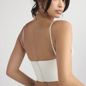 Emilee Ivory Satin and Lace Corset - Image 13