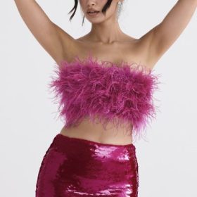 Fenella Hot Pink Trimmed Bandeau - Image 7