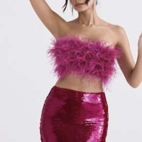 Fenella Hot Pink Trimmed Bandeau - Image 8