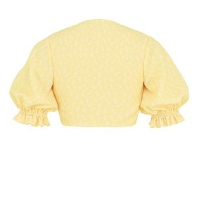 Alanya Lemon Floral Tie Front Top - Image 4