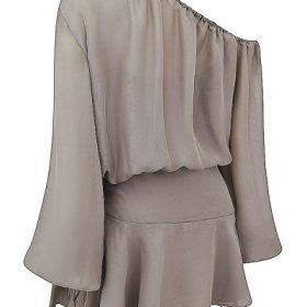 Wilhelmina Ash Green Off Shoulder Dress - Image 3