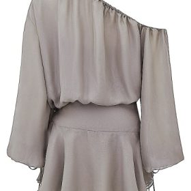 Wilhelmina Ash Green Off Shoulder Dress - Image 4
