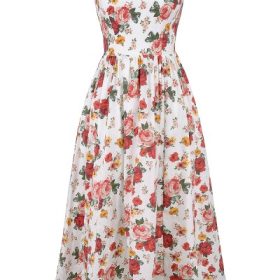 Lolita Italian Rose Print Cotton Corset Sundress - Image 2