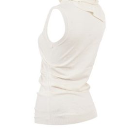 Clementine Ivory Cashmere Draped Tank and Scarf - Image 3