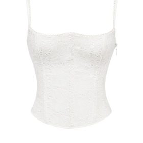 Lorina White Broderie Anglais Corset - Image 2